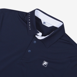 Fila Golf Solid - Miesten Poolopaita - Laivastonsininen | FI-29461